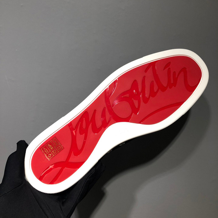 Christian Louboutin Mens Shoes Luxury Brand Red Bottom Design Louis Junior Spikes Flat with Original Box CL sneakers