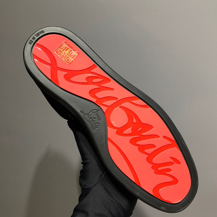 Christian Louboutin Mens Shoes Luxury Brand Red Bottom Design Louis Junior Spikes Flat with Original Box CL sneakers