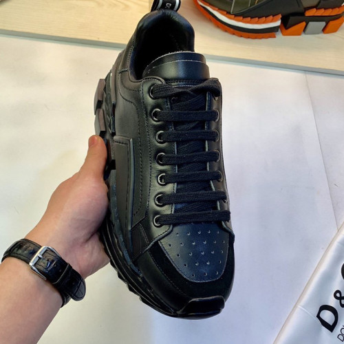 Dolce & Gabbana Womens Shoes Sneakers Lace-Up Luxury Brand Super Queen sneakers in calfskin with Original Box CK1649AZ6728B956
