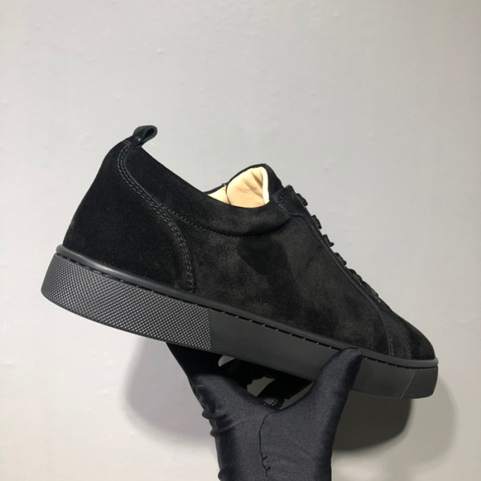 Christian Louboutin Mens Shoes Luxury Brand Red Bottom Design Louis Junior Spikes Flat with Original Box CL sneakers