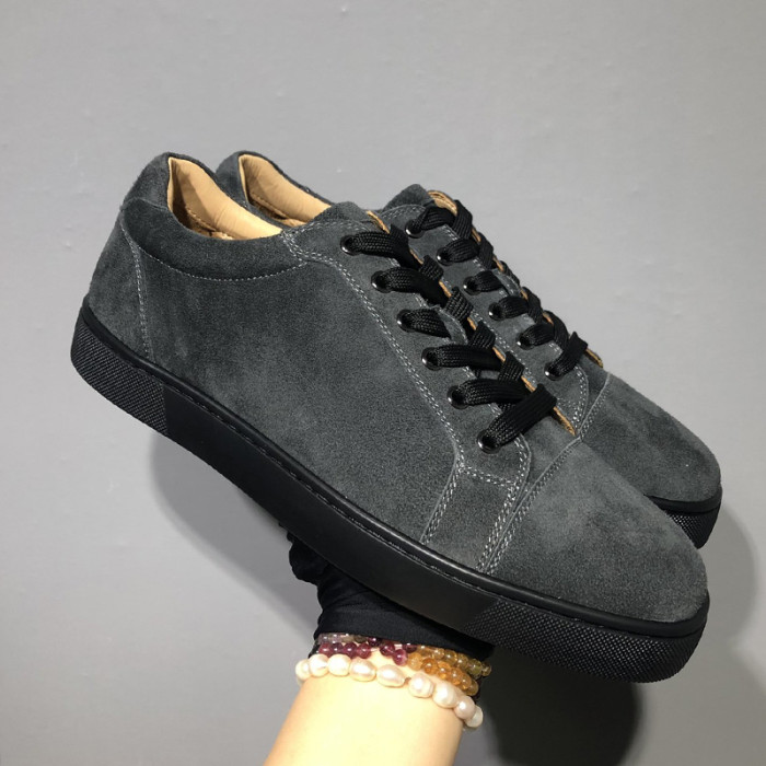 Christian Louboutin Mens Shoes Luxury Brand Red Bottom Design Louis Junior Spikes Flat with Original Box CL sneakers