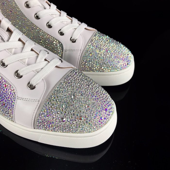 Christian Louboutin Mens Shoes Luxury Brand Red Bottom Design Louis Junior Spikes Flat with Original Box CL sneakers