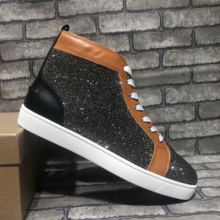Christian Louboutin Mens Shoes Luxury Brand Red Bottom Design Louis Junior Spikes Flat with Original Box CL sneakers