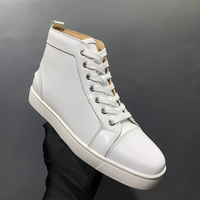 Christian Louboutin Mens Shoes Luxury Brand Red Bottom Design Louis Junior Spikes Flat with Original Box CL sneakers
