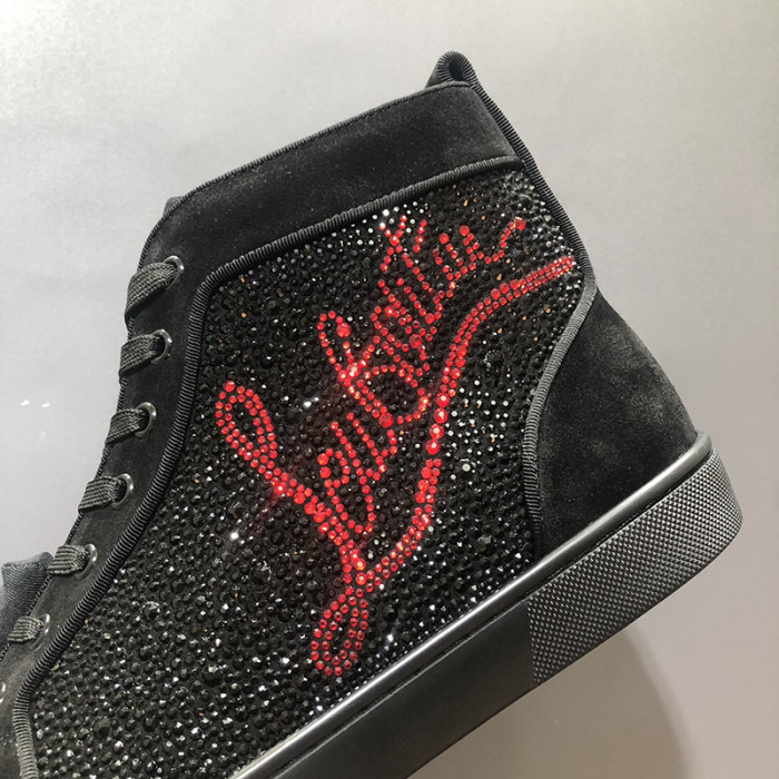 Christian Louboutin Mens Shoes Luxury Brand Red Bottom Design Louis Junior Spikes Flat with Original Box CL sneakers