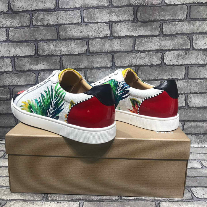 Christian Louboutin Mens Shoes Luxury Brand Red Bottom Design Louis Junior Spikes Flat with Original Box CL sneakers