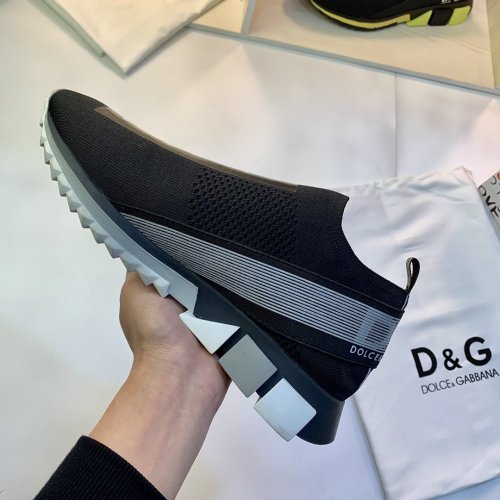 Dolce & Gabbana Womens Shoes Sneakers Luxury Brand Sorrento sneakers in stretch jersey with logo with Original Box