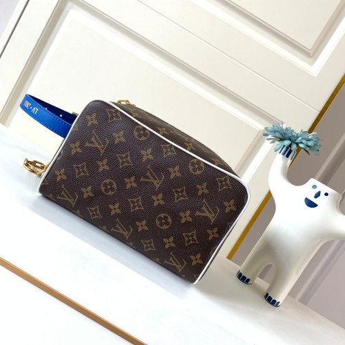 Louis Vuitton Womens and Mens Unisex Bags Luxury Brand LVXNBA CLOAKROOM DOPP KIT BAG M45588 Monogram coated canvas
