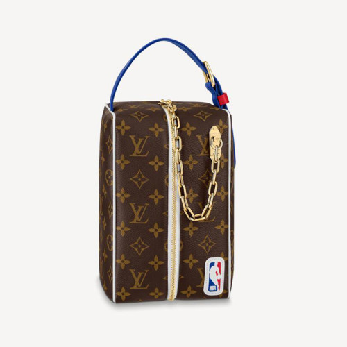 Louis Vuitton Womens and Mens Unisex Bags Luxury Brand LVXNBA CLOAKROOM DOPP KIT BAG M45588 Monogram coated canvas