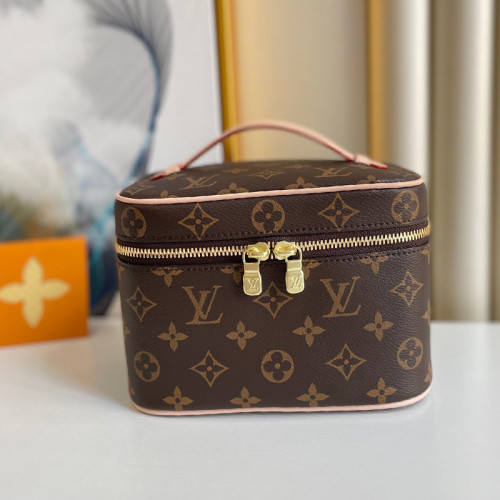 Louis Vuitton Womens Bags Luxury Brand NICE MINI TOILETRY POUCH M44495 with Original Box Monogram coated canvas