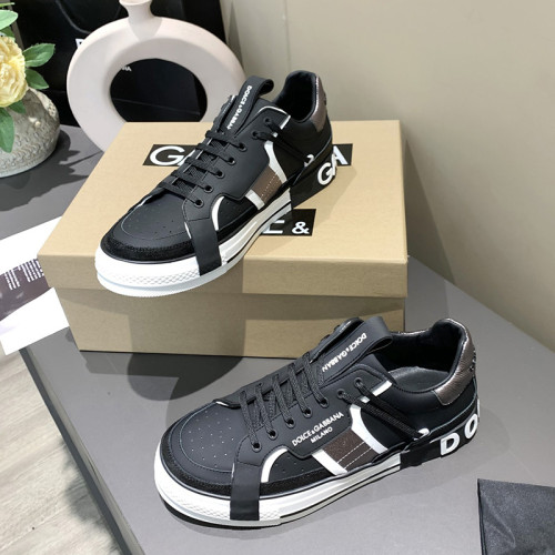 Dolce & Gabbana Mens Shoes Sneakers Rubber Sole Luxury Brand Calfskin 2Zero custom sneakers with contrasting details CS1863AO2238B979
