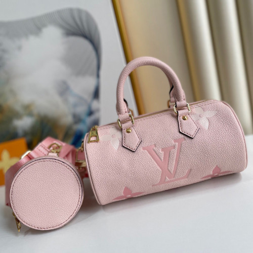 Louis Vuitton Womens Bags Shoulder Messenger Bags Luxury Brand PAPILLON BB M45707 Bouton de Rose Pink Monogram Empreinte Leather