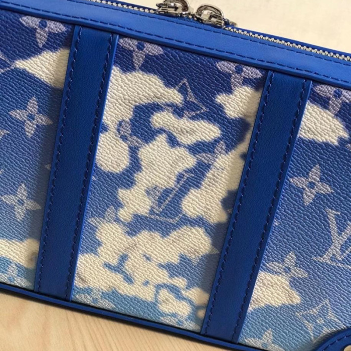 Louis Vuitton Womens and Mens Unisex Bags Luxury Brand SOFT TRUNK WALLET M45432 Monogram Clouds coated canvas