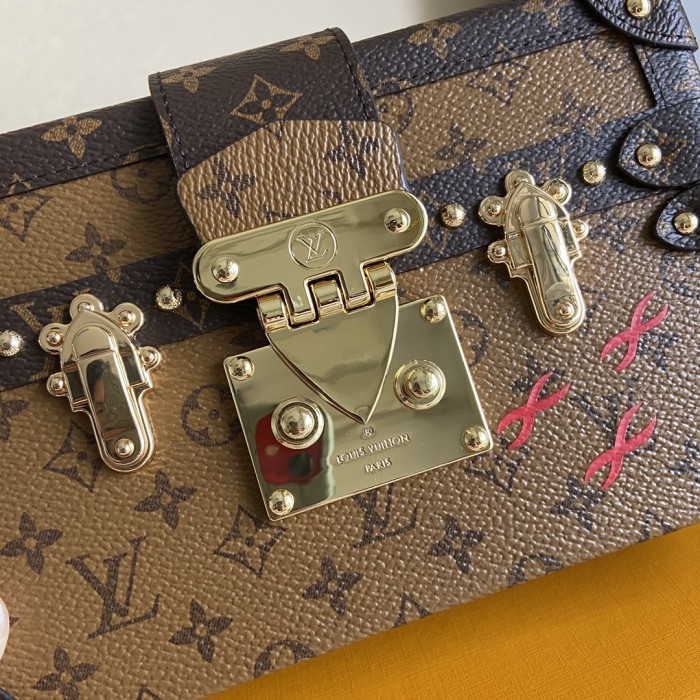 Louis Vuitton Womens Bag Shoulder Messenger Bags Luxury Brand Fashion PETITE MALLE M44154 Monogram Reverse coated canvas