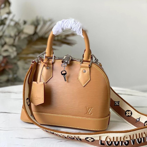 Louis Vuitton Womens Bags Handbags Luxury Brand Fashion ALMA BB Honey Gold Epi grained cowhide leather Shoulder Bags for Women M57540
