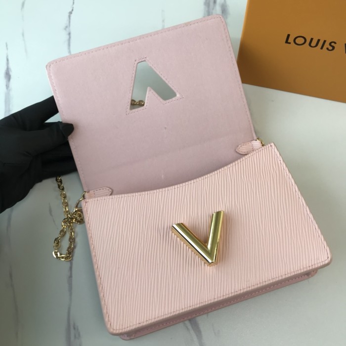 Louis Vuitton Womens Bags Shoulder Messenger Bags Luxury Brand TWIST BELT CHAIN WALLET Epi grained cowhide leather with Original Box