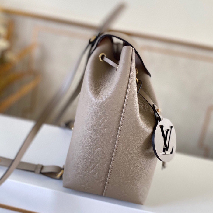 Louis Vuitton Womens Bags Backpacks Luxury Brand MONTSOURIS BACKPACK M45410 Tourterelle Gray Embossed cowhide leather