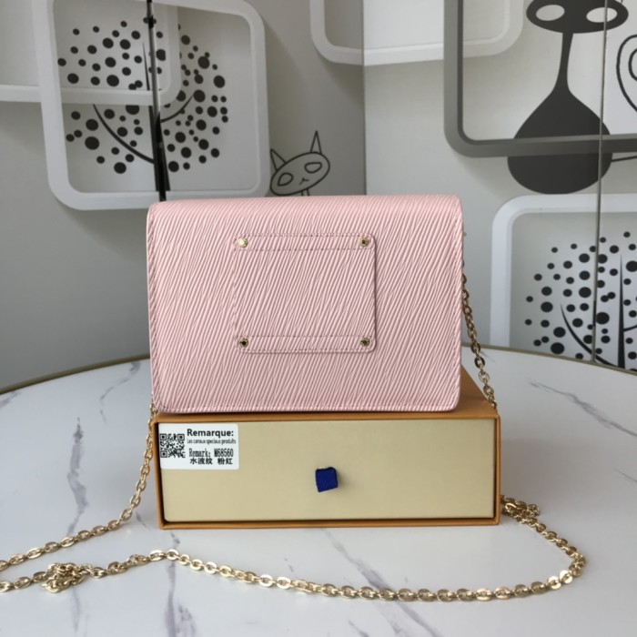 Louis Vuitton Womens Bags Shoulder Messenger Bags Luxury Brand TWIST BELT CHAIN WALLET Epi grained cowhide leather with Original Box