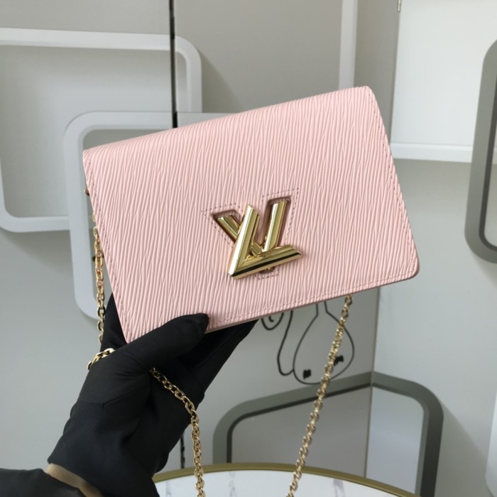 Louis Vuitton Womens Bags Shoulder Messenger Bags Luxury Brand TWIST BELT CHAIN WALLET Epi grained cowhide leather with Original Box