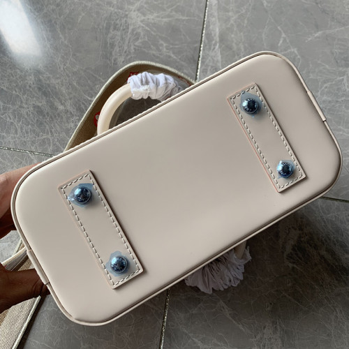 Louis Vuitton Womens Bags Handbags Luxury Brand Fashion ALMA BB Quartz White Epi grained cowhide leather Shoulder Bags for Women M58706
