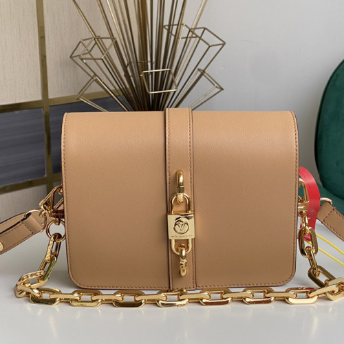 Louis Vuitton Womens Bags Shoulder Messenger Bags Luxury Brand RENDEZ-VOUS M57745 Camel Brown Calfskin leather with Original Box