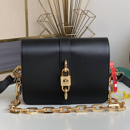 Louis Vuitton Womens Bags Shoulder Messenger Bags Luxury Brand RENDEZ-VOUS M57743 Black Calfskin leather with Original Box