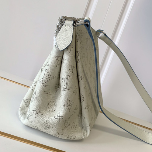 Louis Vuitton Womens Shoulder Bags Handbags Luxury Brand Fashion BABYLONE CHAIN BB M56391 Snow / Bleu Orage Blue Mahina perforated calf leather