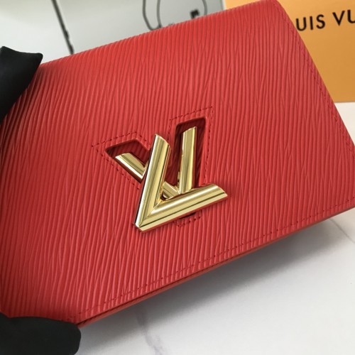 Louis Vuitton Womens Bags Shoulder Messenger Bags Luxury Brand TWIST BELT CHAIN WALLET Epi grained cowhide leather with Original Box