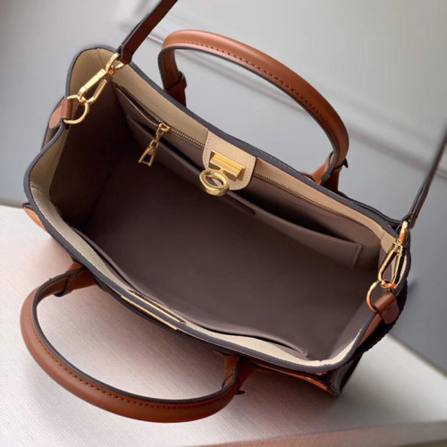 Louis Vuitton Womens Shoulder Bags Handbags Luxury Brand Fashion ON MY SIDE MM Summer Gold Yellow Calf leather and Monogram coated canvas M56077
