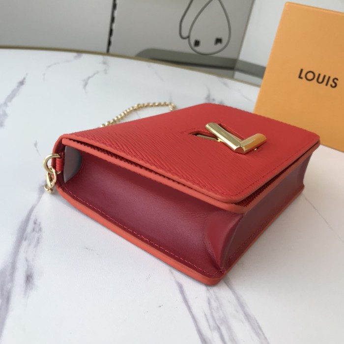 Louis Vuitton Womens Bags Shoulder Messenger Bags Luxury Brand TWIST BELT CHAIN WALLET Epi grained cowhide leather with Original Box