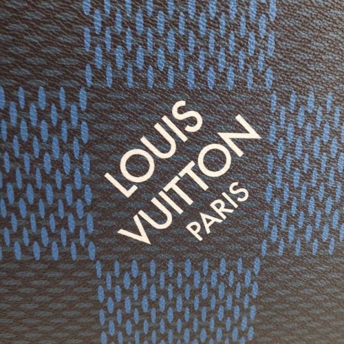 Louis Vuitton Mens Bags Backpacks Luxury Brand Fashion Type CAMPUS BACKPACK N50008 Navy blue Damier Graphite 3D coated canvas