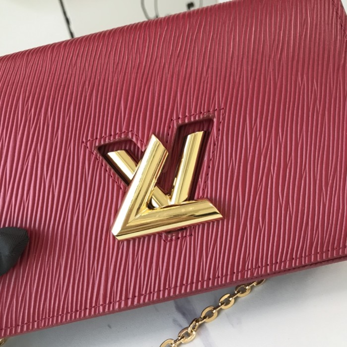 Louis Vuitton Womens Bags Shoulder Messenger Bags Luxury Brand TWIST BELT CHAIN WALLET Epi grained cowhide leather with Original Box