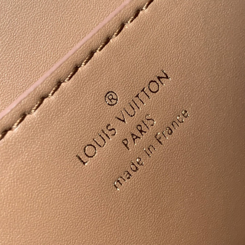Louis Vuitton Womens Bags Shoulder Messenger Bags Luxury Brand TWIST ONE HANDLE PM Greige Taurillon leather M57214