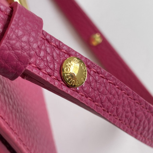 Louis Vuitton Womens Bags Shoulder Messenger Bags Luxury Brand TWIST ONE HANDLE PM Orchidée Pink Taurillon leather M57096
