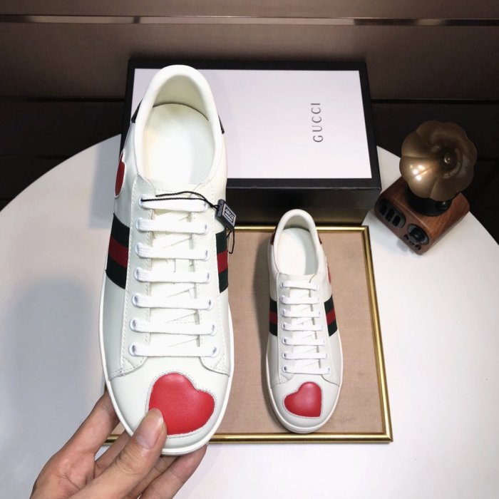 Gucci Womens Shoes Fashion Sneakers Lace-Up Luxury Brand Women's Ace Embroidered Sneaker with Original Box