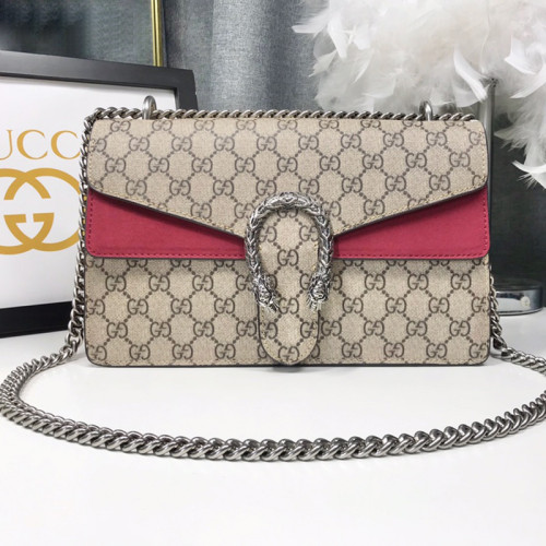 Gucci Womens Bags Crossbody Shoulder Messenger Bags Luxury Brand Dionysus small shoulder bag 400249 KHNRN 8698 with Original Box