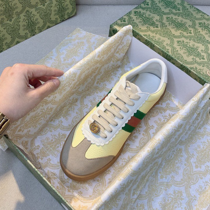Gucci Womens Shoes Fashion Sneakers Lace-Up Luxury Brand Women's Ace Embroidered Sneaker with Original Box