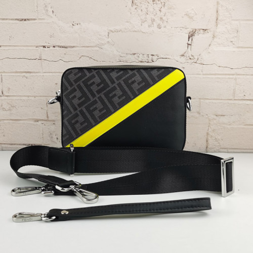 Fendi Mens Bags Shoulder Messenger Bags Luxury Brand CAMERA CASE Gray fabric bag 7M0286A9XSF0R2A with Original Box
