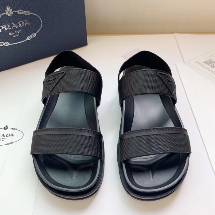 Prada Men Shoes Slippers Summer Beach Slide Luxury Brand Sandals with Original Box