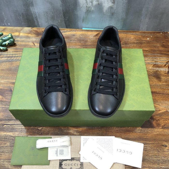 Gucci Womens Shoes Fashion Sneakers Lace-Up Luxury Brand Women's Ace Embroidered Sneaker with Original Box