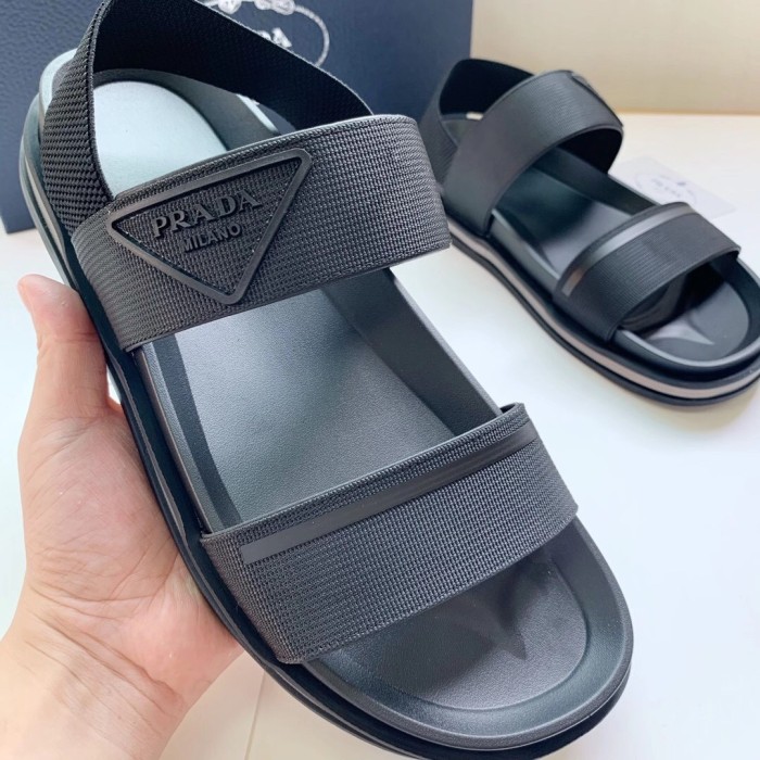 Prada Men Shoes Slippers Summer Beach Slide Luxury Brand Sandals with Original Box