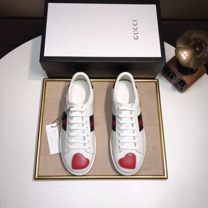 Gucci Womens Shoes Fashion Sneakers Lace-Up Luxury Brand Women's Ace Embroidered Sneaker with Original Box