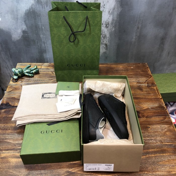 Gucci Womens Shoes Fashion Sneakers Lace-Up Luxury Brand Women's Ace Embroidered Sneaker with Original Box