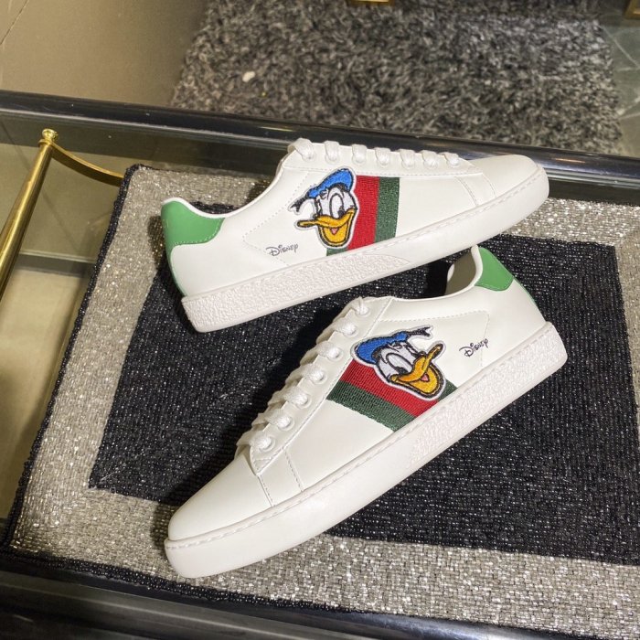 Gucci Womens Shoes Fashion Sneakers Lace-Up Luxury Brand Women's Ace Embroidered Sneaker with Original Box