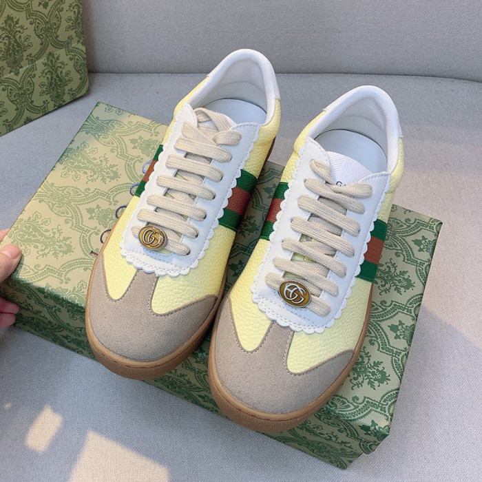 Gucci Womens Shoes Fashion Sneakers Lace-Up Luxury Brand Women's Ace Embroidered Sneaker with Original Box