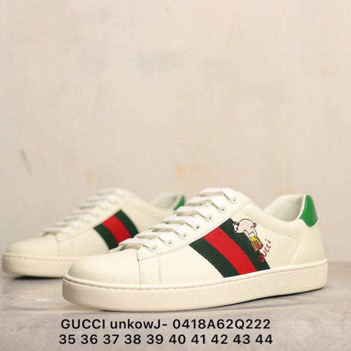 Gucci Womens Shoes Fashion Sneakers Lace-Up Luxury Brand Women's Ace Embroidered Sneaker with Original Box