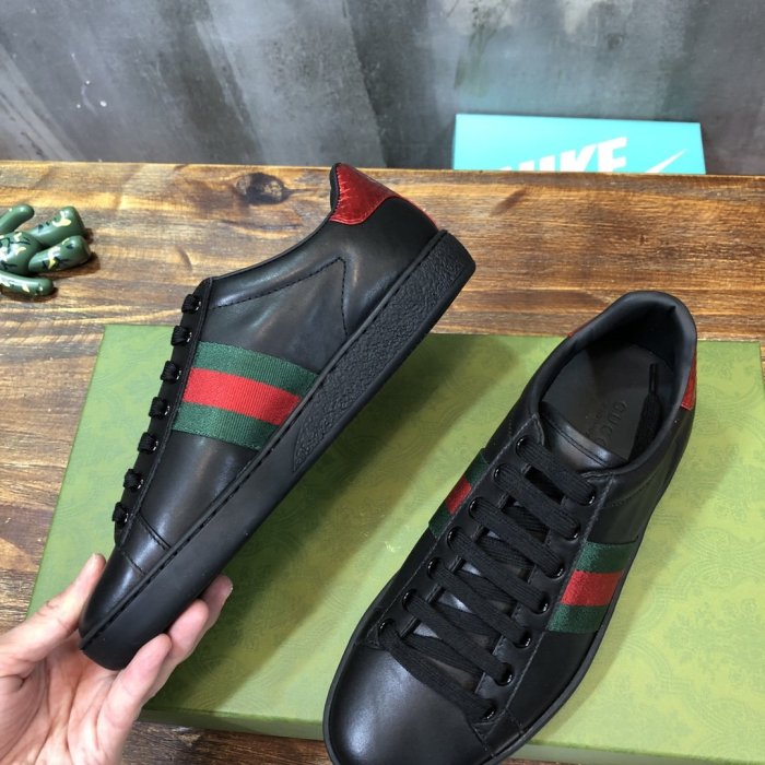 Gucci Womens Shoes Fashion Sneakers Lace-Up Luxury Brand Women's Ace Embroidered Sneaker with Original Box