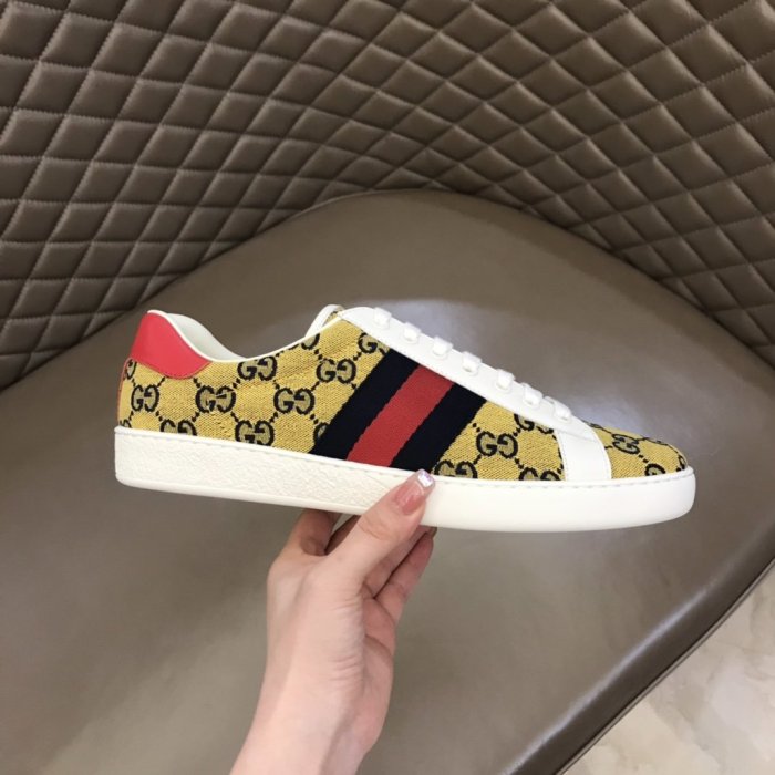 Gucci Womens Shoes Fashion Sneakers Lace-Up Luxury Brand Women's Ace Embroidered Sneaker with Original Box