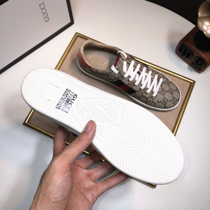 Gucci Womens Shoes Fashion Sneakers Lace-Up Luxury Brand Women's Ace Embroidered Sneaker with Original Box