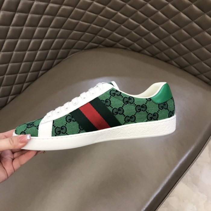Gucci Womens Shoes Fashion Sneakers Lace-Up Luxury Brand Women's Ace Embroidered Sneaker with Original Box